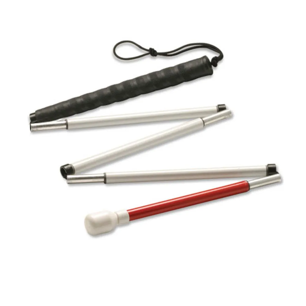 Bastón plegable Ambutech Graphite de 5 secciones - Punta de gancho malvavisco